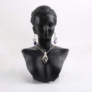 Resin Mannequin Bust Jewelry Display Earrings Necklace Rack