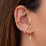 925 Silver Zirconia Ear Clips No Piercings Jewelry