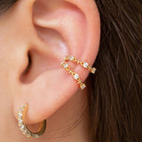 925 Silver Zirconia Ear Clips No Piercings Jewelry