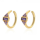 925 Silver Zirconia Ear Clips No Piercings Jewelry