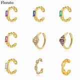 925 Silver Zirconia Ear Clips No Piercings Jewelry