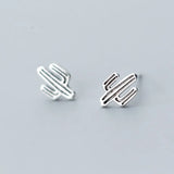 925 Silver Cat Star Stud Earrings Allergy-Free Gift