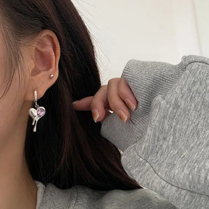 Allergy-Free 925 Sterling Silver Crystal Heart Earrings
