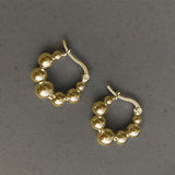925 Silver Hoop Earrings String of Beads Birthday Party Jewelry