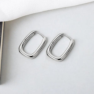 925 Silver Earrings Charm Vintage O Shaped Party Jewelry Gift
