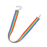 Pride Rainbow Choker Necklace with Pendant
