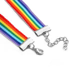 Pride Rainbow Choker Necklace with Pendant