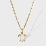 PrinSis Turtle Necklace Women Girls Minimalist Mini Animal Pendant Necklace