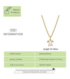PrinSis Turtle Necklace Women Girls Minimalist Mini Animal Pendant Necklace