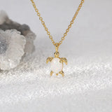 PrinSis Turtle Necklace Women Girls Minimalist Mini Animal Pendant Necklace