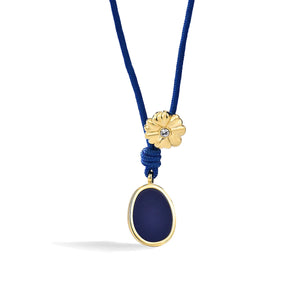 PrinSis Rope Charm Necklace Zircon Flower Pendant Chain for Women