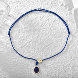 PrinSis Rope Charm Necklace Zircon Flower Pendant Chain for Women