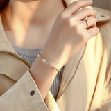 Adjustable Zircon Opening Bangle Bracelet for Women