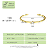 Adjustable Zircon Opening Bangle Bracelet for Women