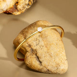Adjustable Zircon Opening Bangle Bracelet for Women