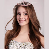 Princess Crystal Crown Hair Band Girls Pink Headdress