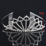 Princess Bridal Crystal Tiara Headband Combs Wedding Party Hair Jewelry