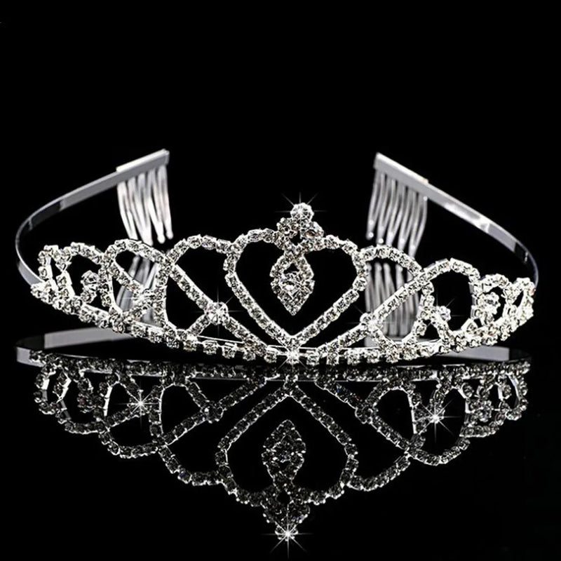 Princess Bridal Crystal Tiara Headband Combs Wedding Party Hair Jewelry