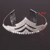 Princess Bridal Crystal Tiara Headband Combs Wedding Party Hair Jewelry