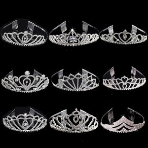 Princess Bridal Crystal Tiara Headband Combs Wedding Party Hair Jewelry