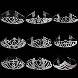 Princess Bridal Crystal Tiara Headband Combs Wedding Party Hair Jewelry