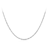 Crystal Zircon Diamond Pendant Necklace Pt950 Silver Choker Jewelry