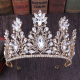 Princess Crown Headdress Bride Wedding Rhinestone Crystal Hair Accessories