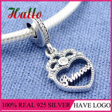 Princess Crown Heart Dangle Charm Bead for 925 Silver Bracelet