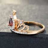 Princess Crown Style Rings For Women - Rose & Jewelry Gift