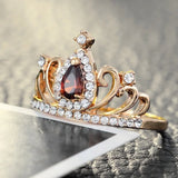 Princess Crown Style Rings For Women - Rose & Jewelry Gift