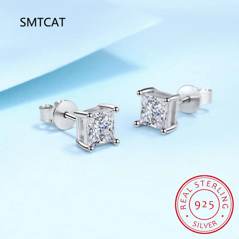 2CT Diamond Test Passed Moissanite Stud Earrings