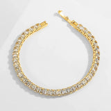 Princess Cut Moissanite Tennis Bracelet 5mm Diamond 925 Silver Plated