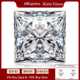 Princess Cut Moissanite Loose Gemstone 10ct to 0.06ct D VVS1 Lab Grown Gem