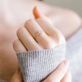 Princess Cut Zircon Engagement Ring Vintage Promise Wedding Rings For Women