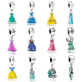 Princess Dress Charm for Bracelets 925 Silver