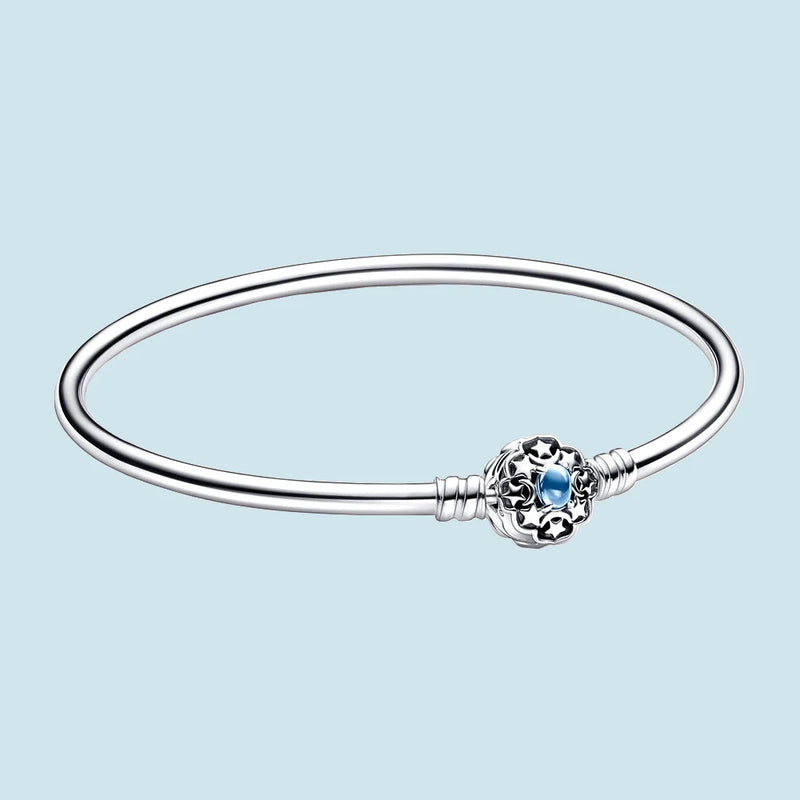 Jasmine Bangle 925 Silver Charm Pendant Jewelry for Women