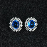 Crystal Sapphire Gemstones Pendant Necklaces for Women