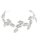 Princess Arrival Rhinestone Leaf Hairband Wedding Prom Accessory