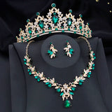Princess Pink Crown Jewelry Set for Girls Tiaras and Necklace Earrings