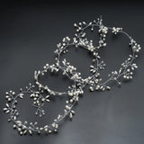 Rhinestone Tiara Pearl Headband Bridal Headpiece