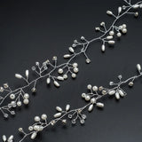Rhinestone Tiara Pearl Headband Bridal Headpiece