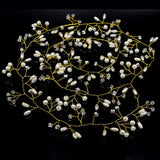 Rhinestone Tiara Pearl Headband Bridal Headpiece