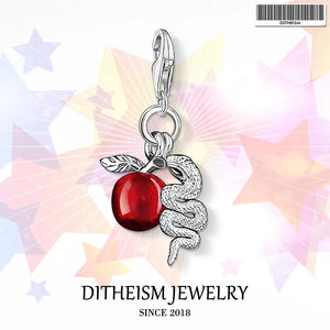 Princess Ring & Crown Charm Pendant, 925 Sterling Silver Romantic Gift