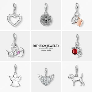 Princess Ring & Crown Charm Pendant, 925 Sterling Silver Romantic Gift