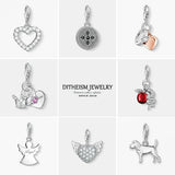 Princess Ring & Crown Charm Pendant, 925 Sterling Silver Romantic Gift