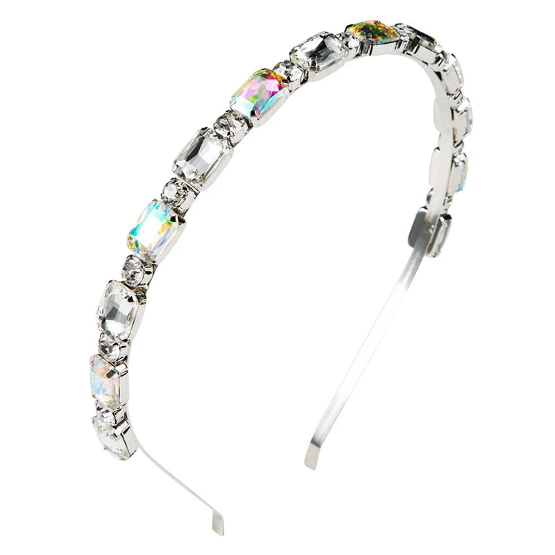 Crystal Hair Jewelry Headband Tiara Crown for Women Bride