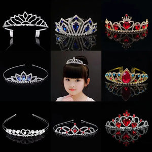 Princess Wedding Bridesmaid Tiara Girl Crystal Rhinestones Hair Ornaments