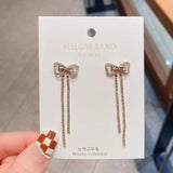 Princess Wind Double Bow Zircon Earrings Sale
