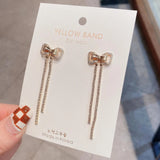 Princess Wind Double Bow Zircon Earrings Sale