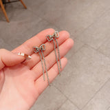 Princess Wind Double Bow Zircon Earrings Sale